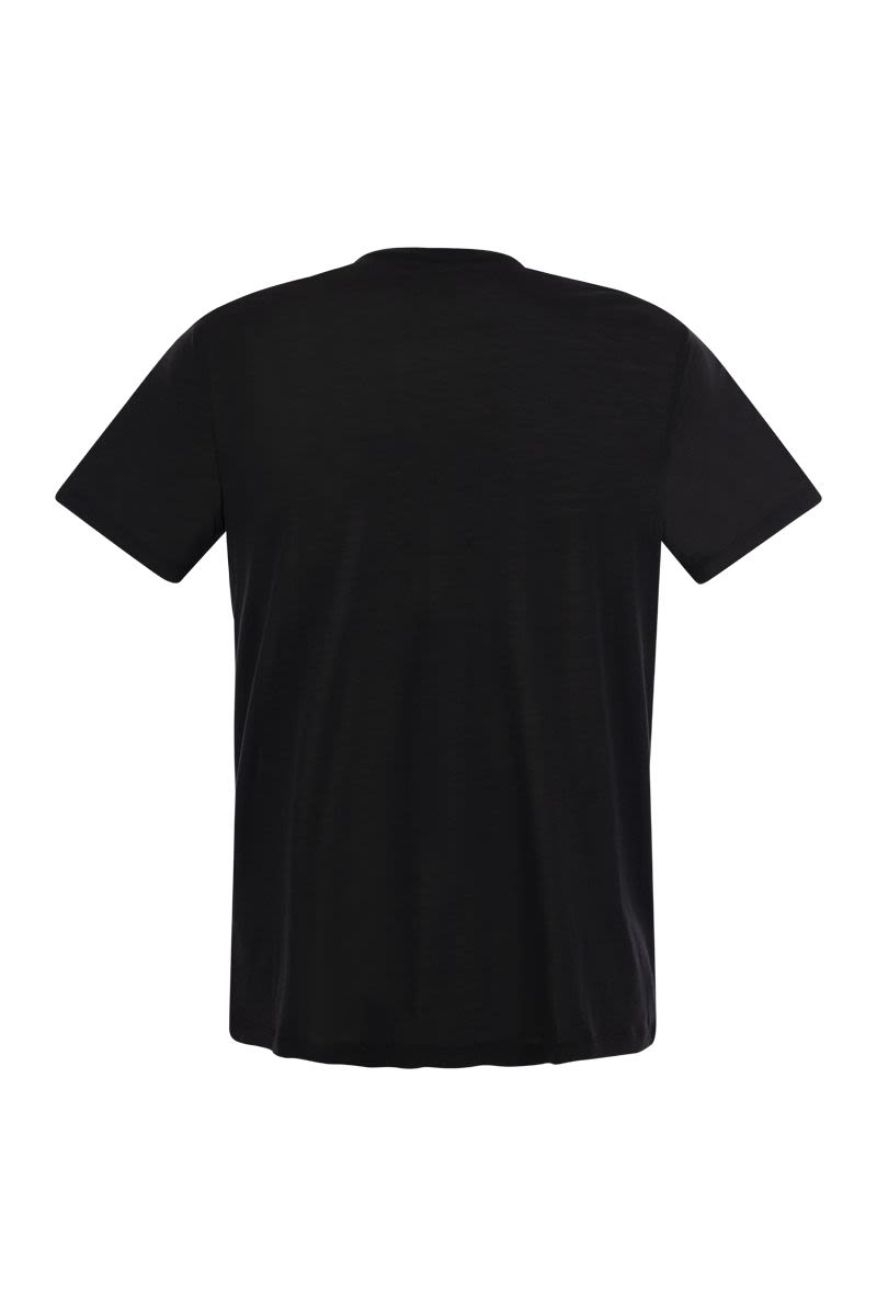 Crew-neck T-shirt in silk and cotton - VOGUERINI