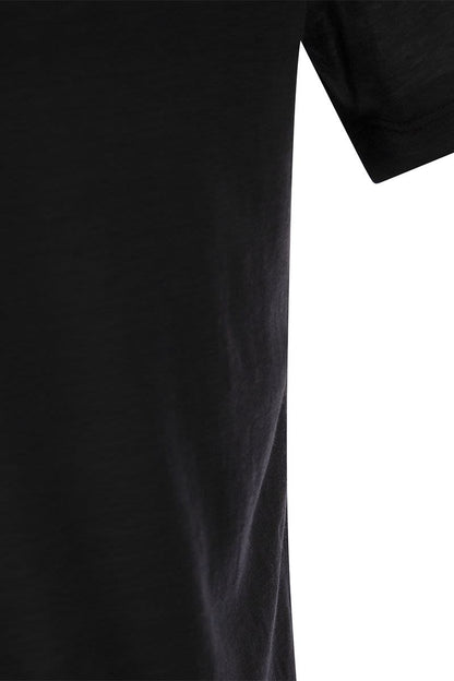 Crew-neck T-shirt in silk and cotton - VOGUERINI