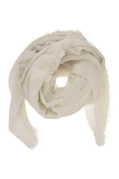 Fringed scarf in soft modal, viscose and cotton - VOGUERINI