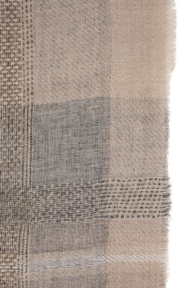 Viscose blend lurex scarf with fringes - VOGUERINI