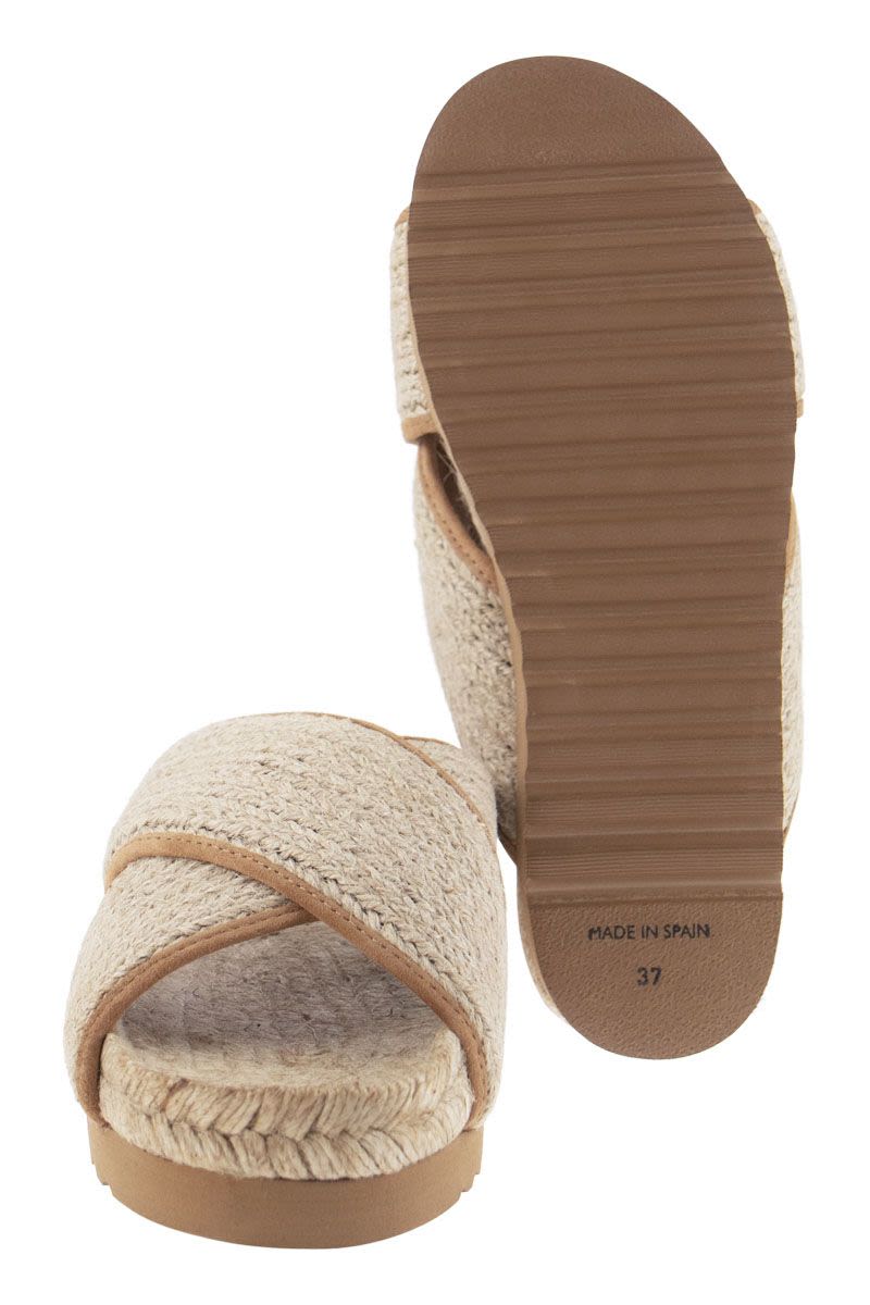 Jute and Leather Sandal - VOGUERINI