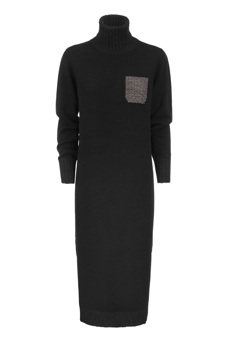 Wool, silk and cashmere dress - VOGUERINI