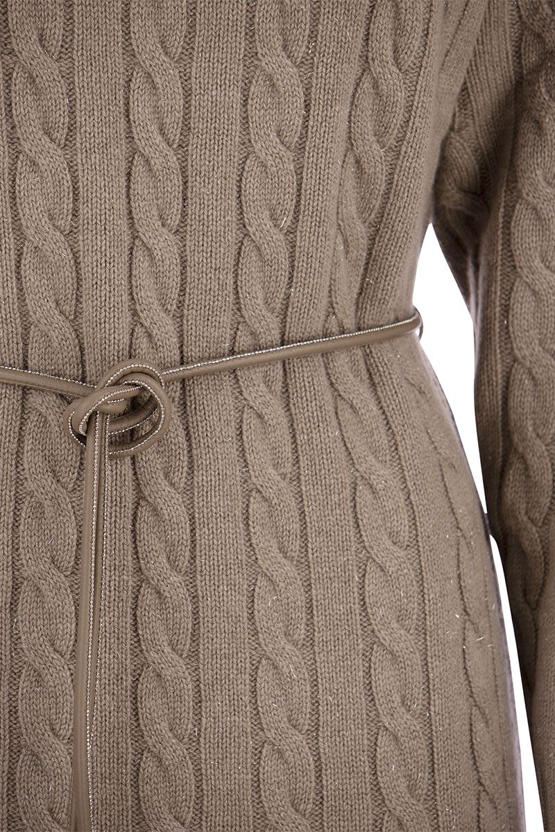 Wool, silk and cashmere turtleneck dress - VOGUERINI