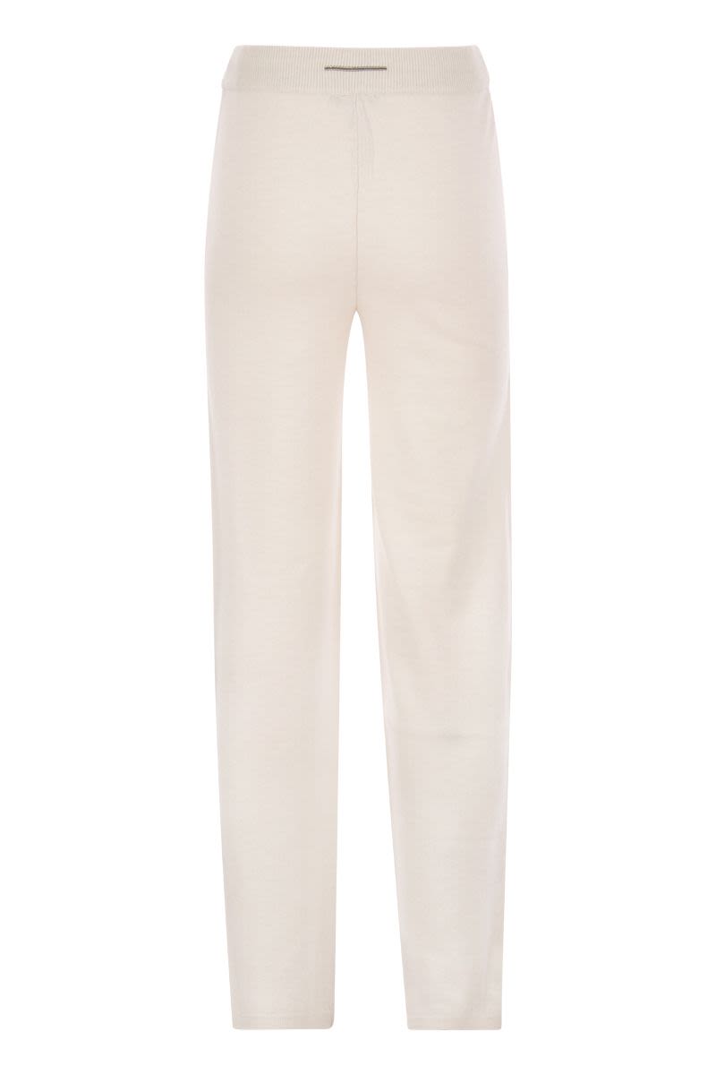 Wool, silk and cashmere knit trousers - VOGUERINI