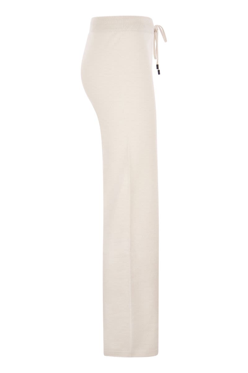 Wool, silk and cashmere knit trousers - VOGUERINI