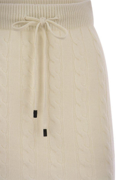 Plaited wool, silk and cashmere blend pencil skirt - VOGUERINI