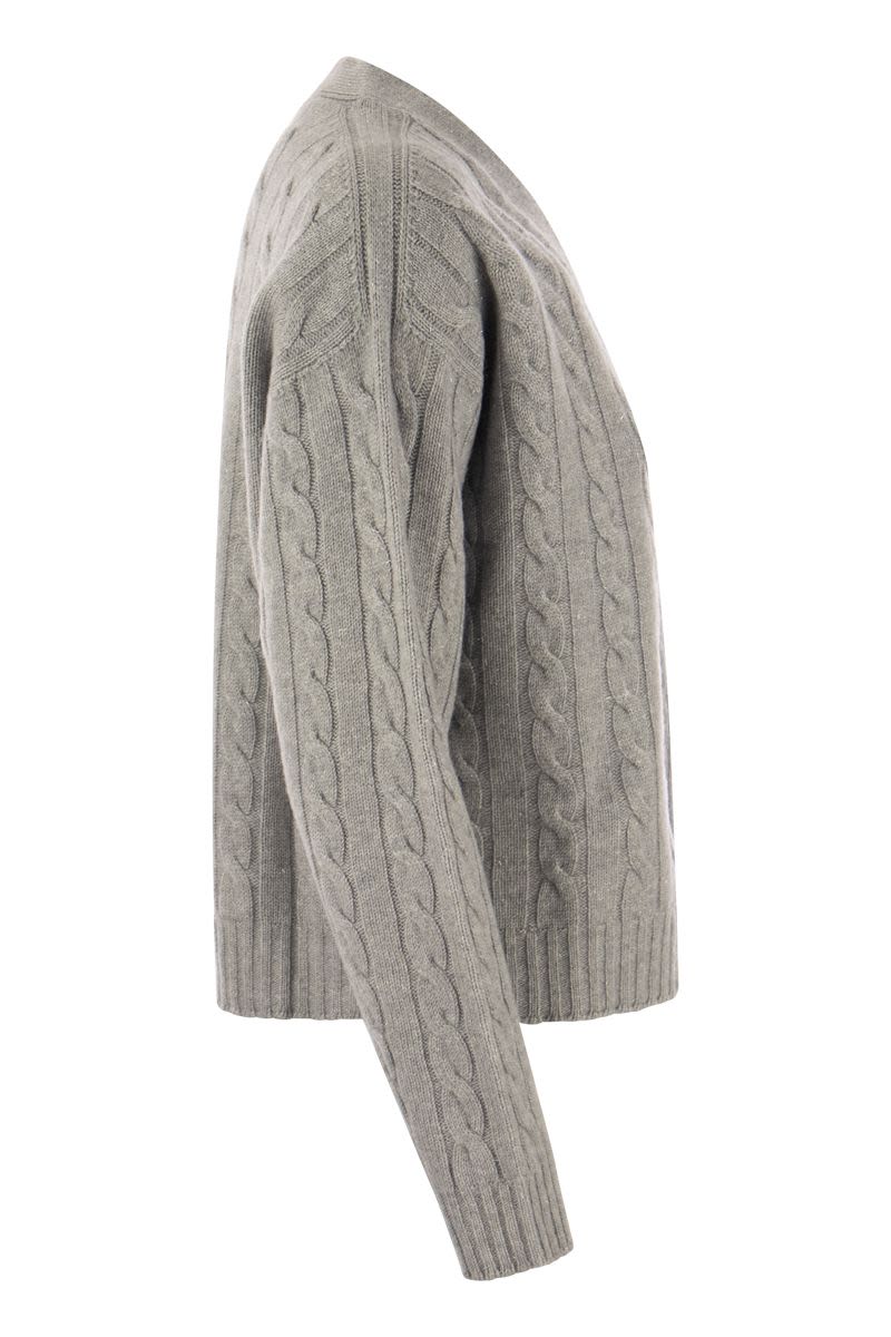 Wool, silk, cashmere and lurex cardigan - VOGUERINI