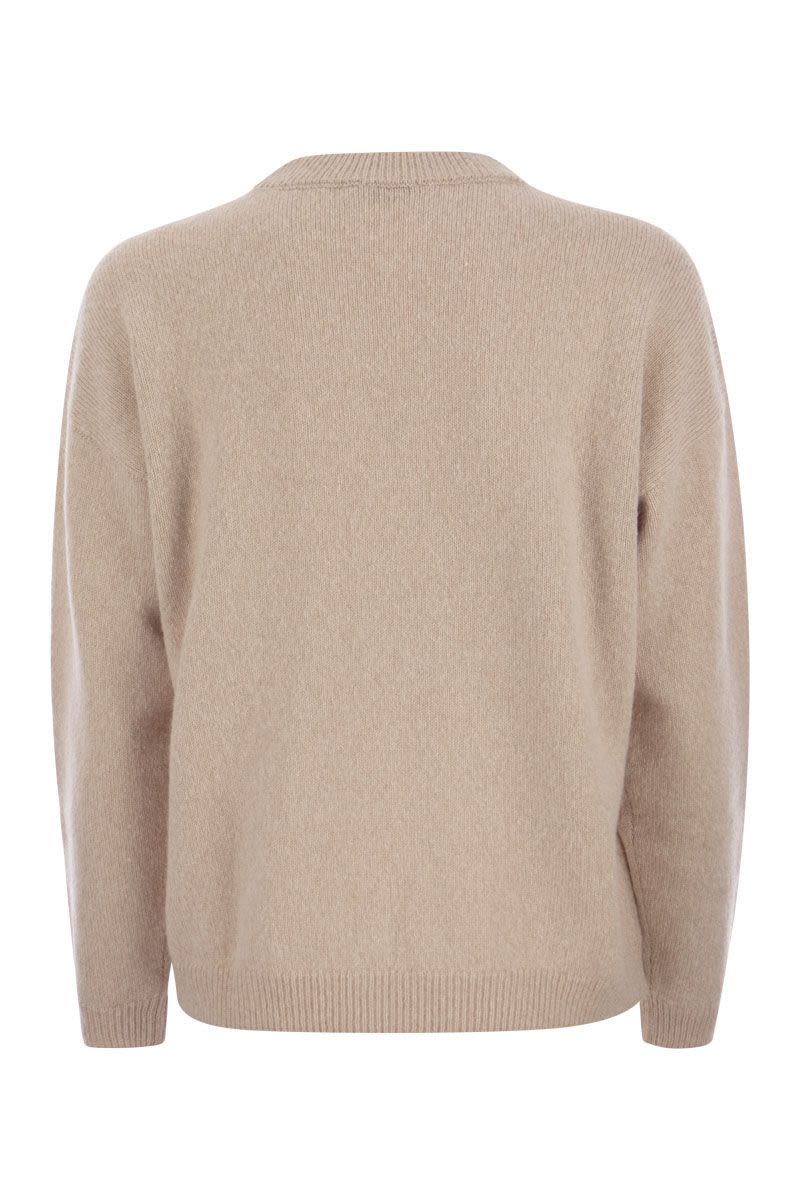 Wool, silk and cashmere sweater with sequins - VOGUERINI