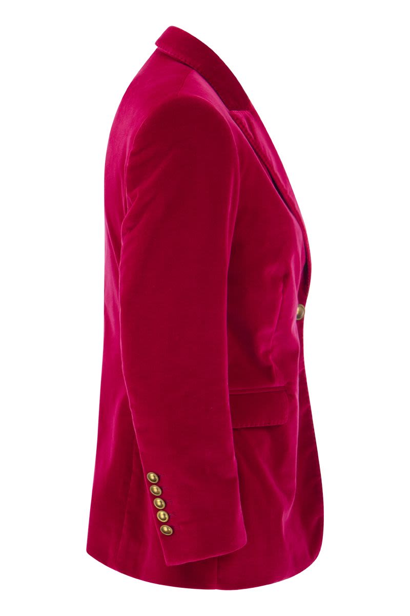 ANGELICA - Two-button velvet blazer - VOGUERINI