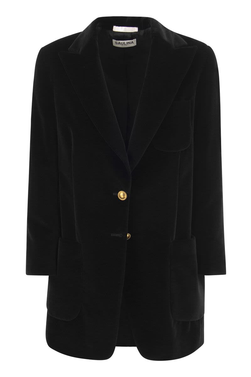 ALBA - Velvet blazer - VOGUERINI