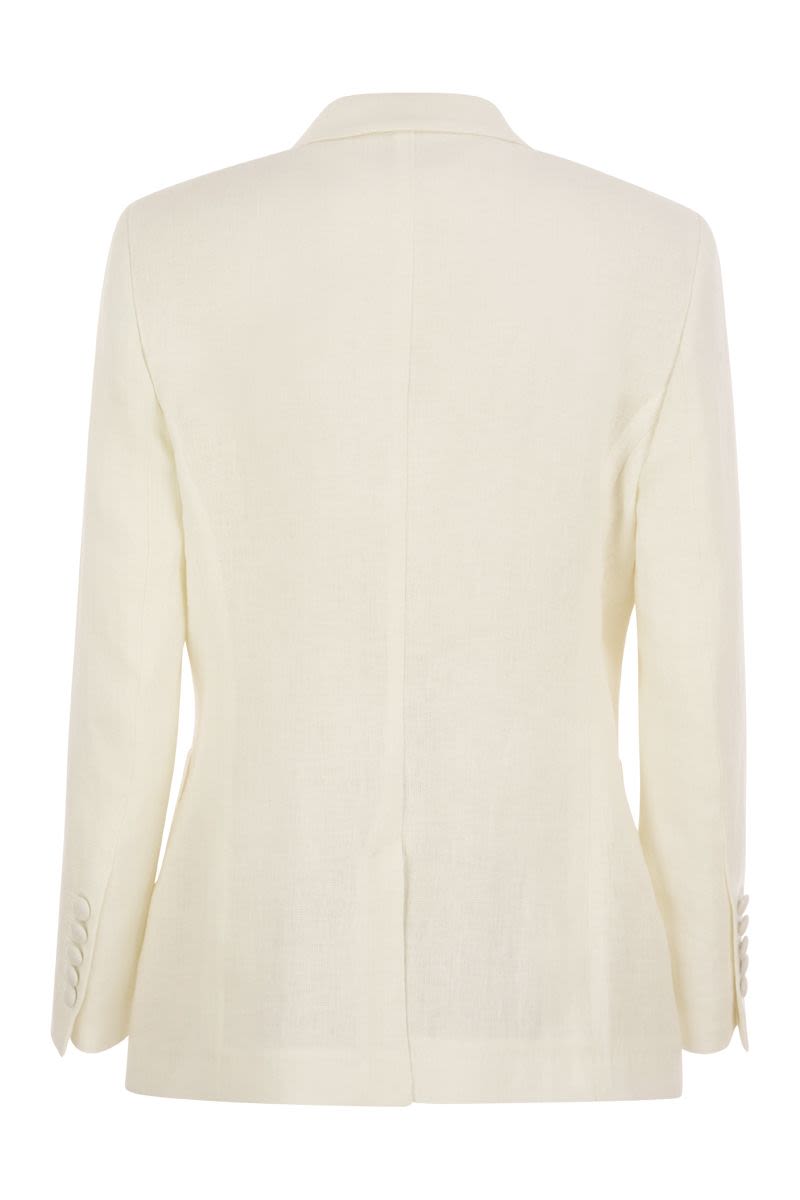 ADELAIDE - Linen two-button jacket - VOGUERINI