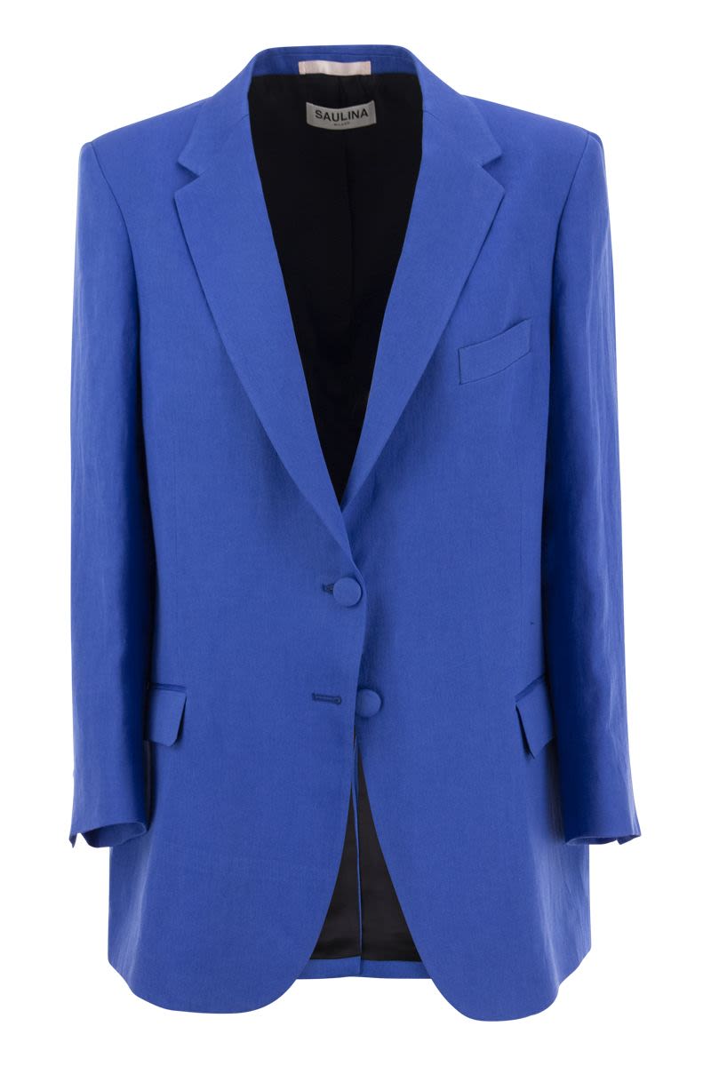 ANTONIA - Linen two button blazer - VOGUERINI