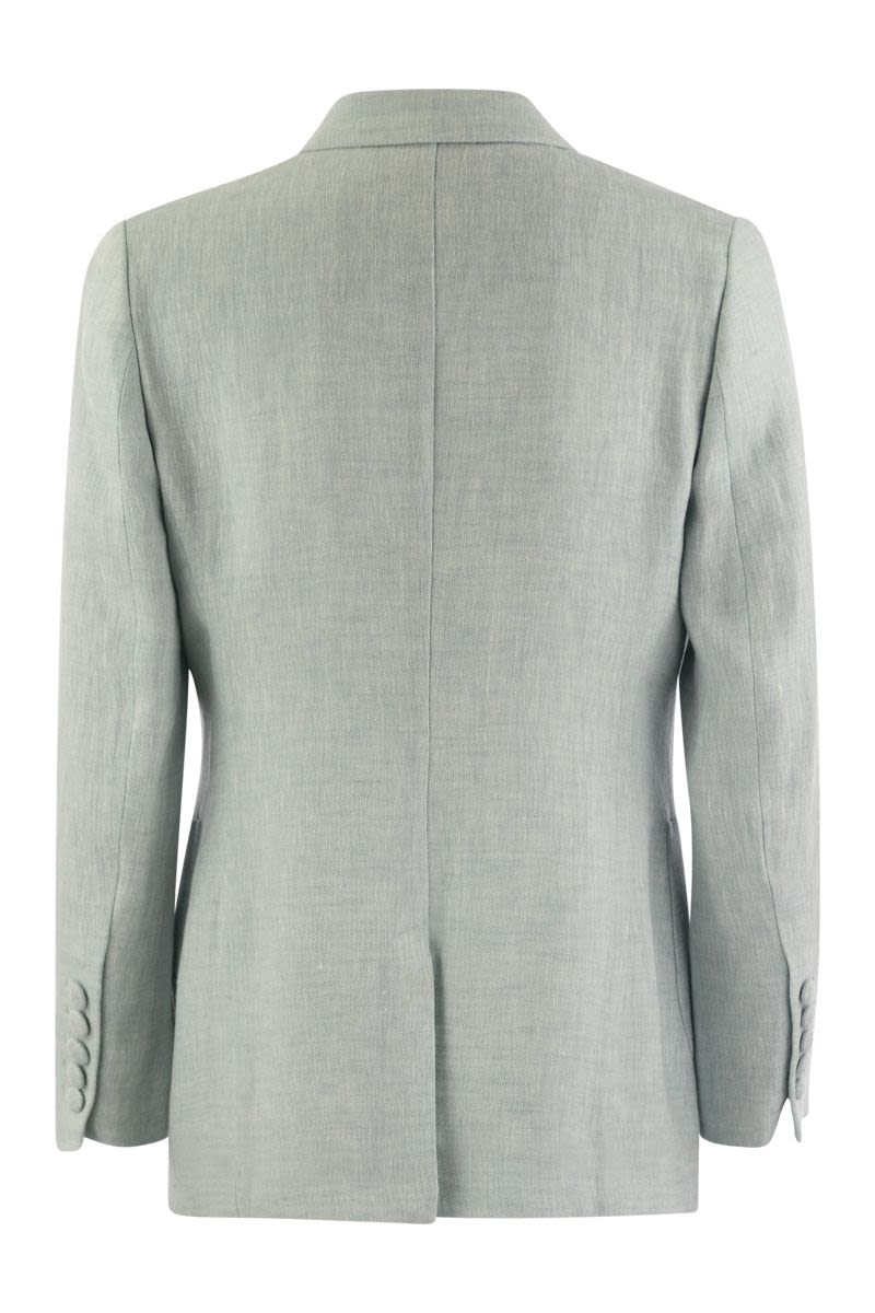 ASSUNTA - Double-breasted linen jacket