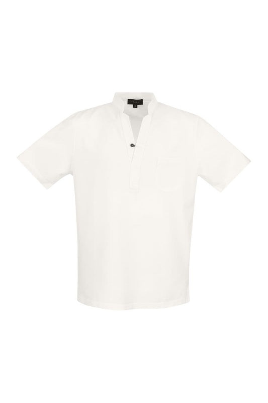 FISH TAIL SHORT - Cotton piquè short sleeve polo - VOGUERINI