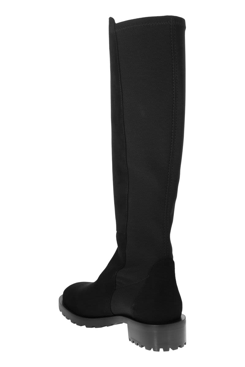 5050 KNEE-HIGH - Suede and elastic boot - VOGUERINI