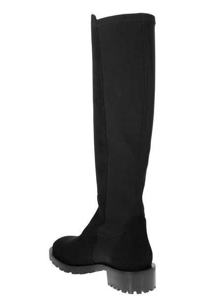 5050 KNEE-HIGH - Suede and elastic boot - VOGUERINI