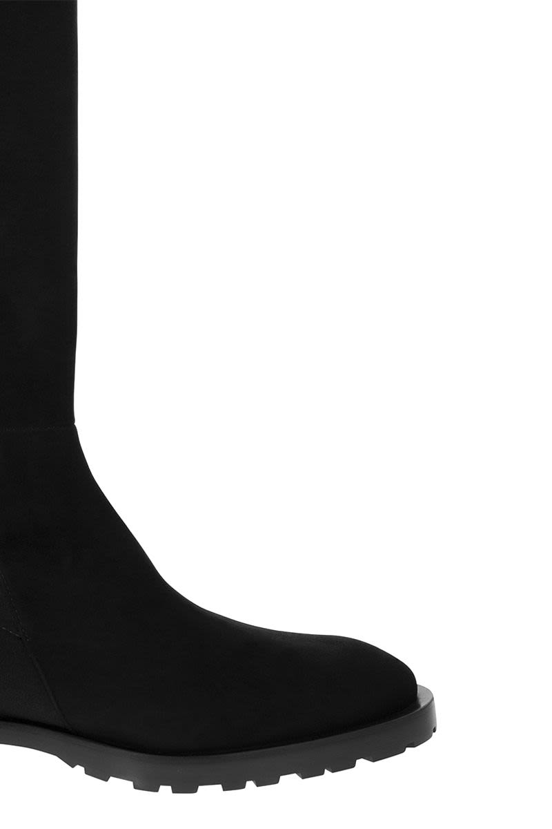 5050 KNEE-HIGH - Suede and elastic boot - VOGUERINI