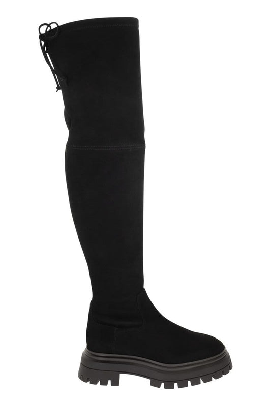 BEDFORLAND - Suede knee-high boot - VOGUERINI