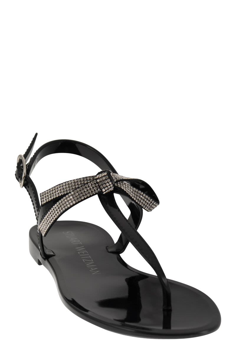 BOW JELLY - Thong sandal with bow and rhinestones - VOGUERINI