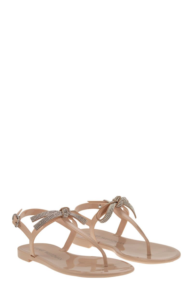 BOW JELLY - Thong sandal with bow and rhinestones - VOGUERINI