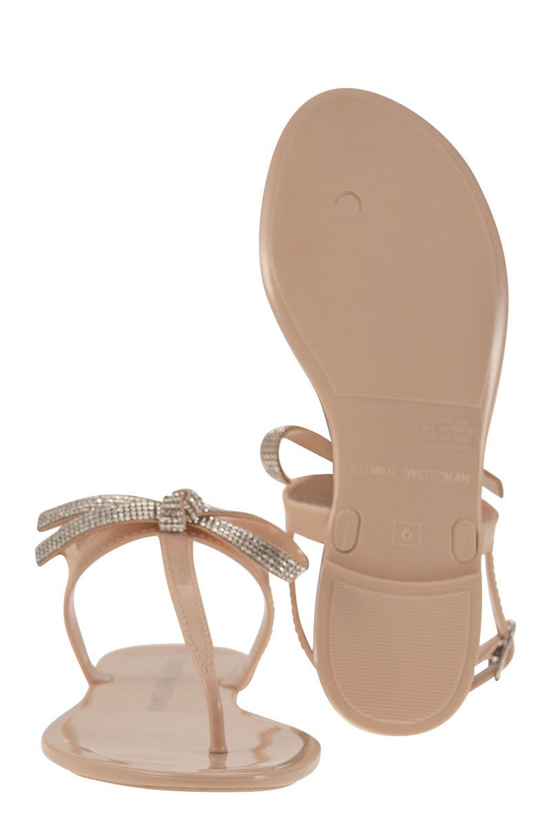 BOW JELLY - Thong sandal with bow and rhinestones - VOGUERINI