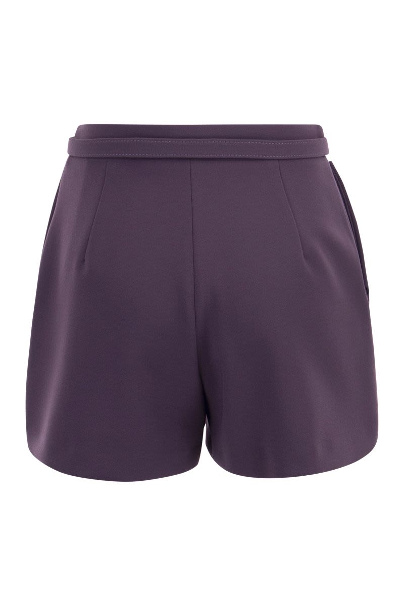 Crepe shorts with belt - VOGUERINI