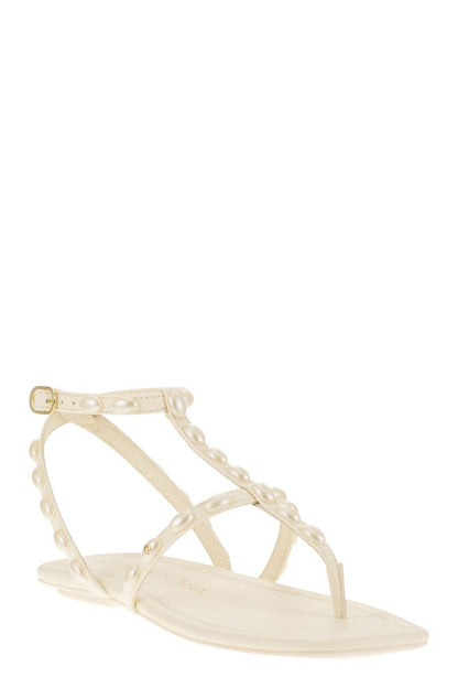 PEARLITA - Thong sandal with pearls