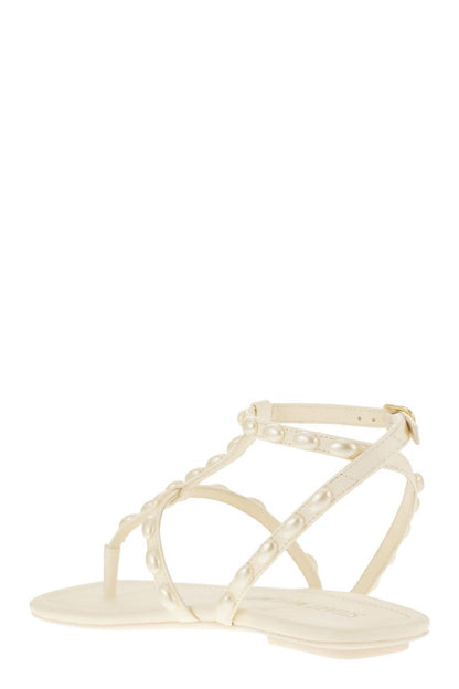 PEARLITA - Thong sandal with pearls