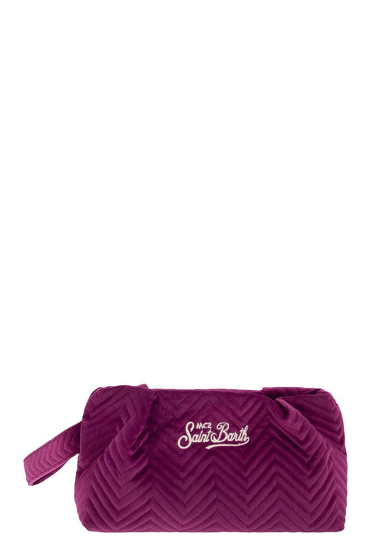 Quilted velvet clutch bag - VOGUERINI