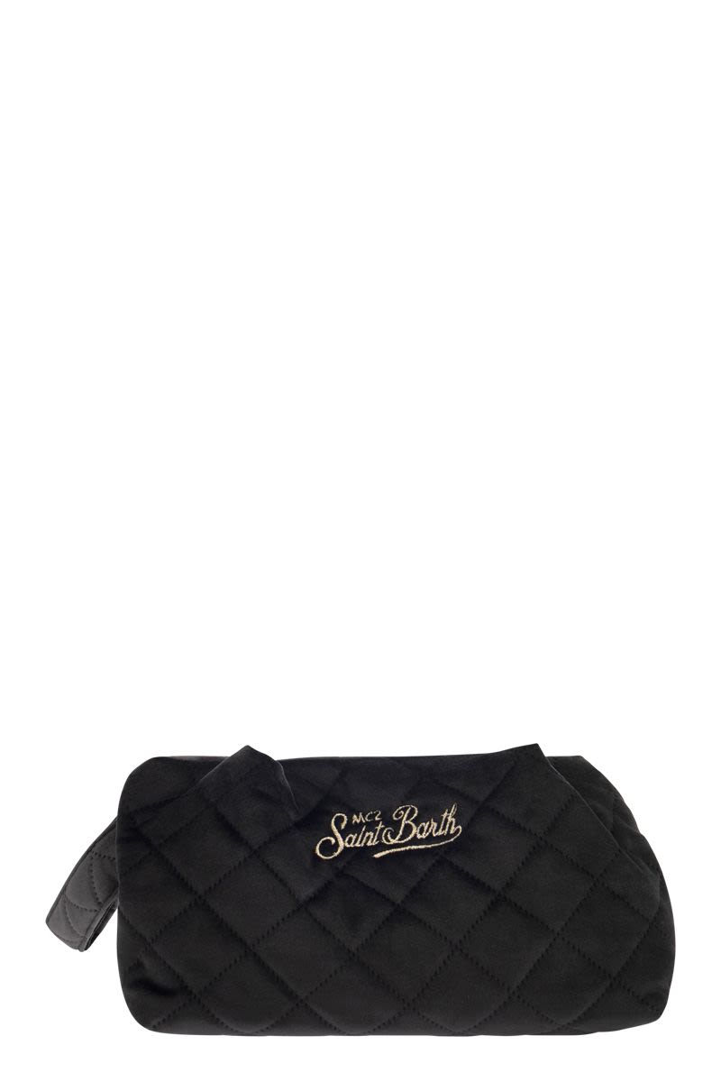 Quilted velvet clutch bag - VOGUERINI