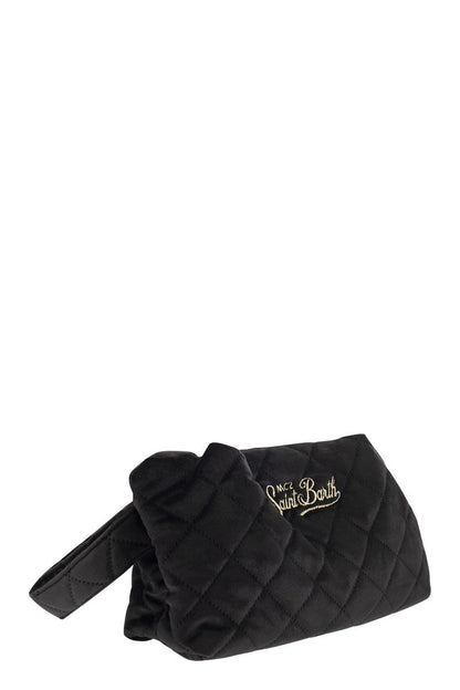 Quilted velvet clutch bag - VOGUERINI