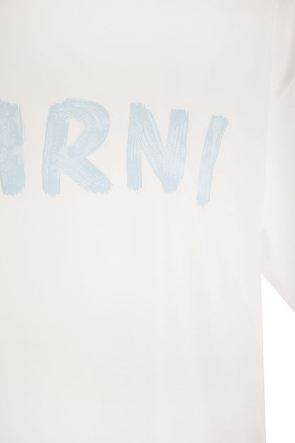 Cotton jersey T-shirt with Marni print - VOGUERINI