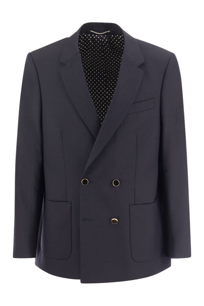 Double-breasted jacket in wool blend - VOGUERINI