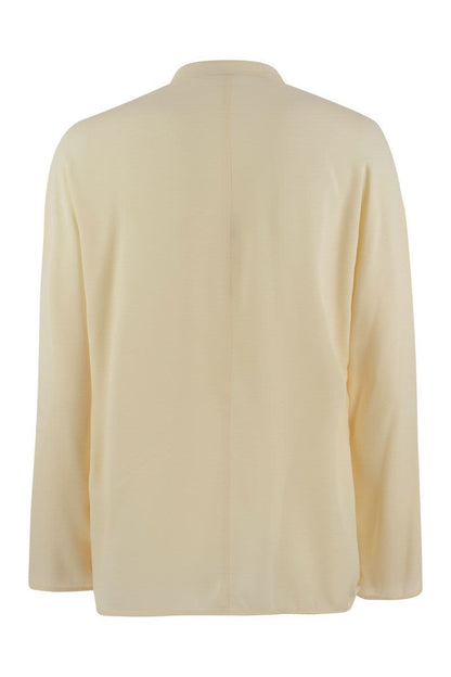 Silk blend blouse with lurex - VOGUERINI