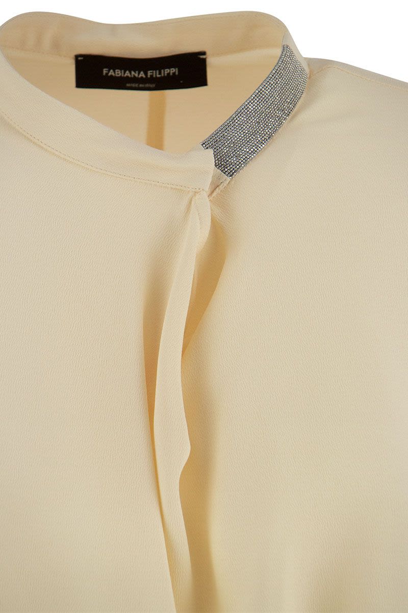 Silk blend blouse with lurex - VOGUERINI