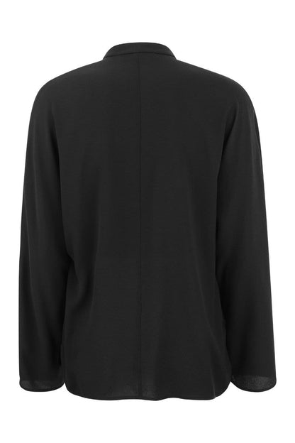 Silk blend blouse with lurex - VOGUERINI