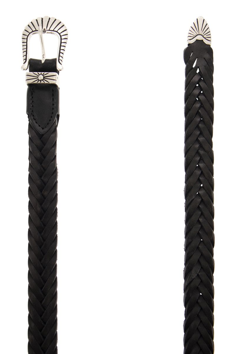 Braided leather belt - VOGUERINI