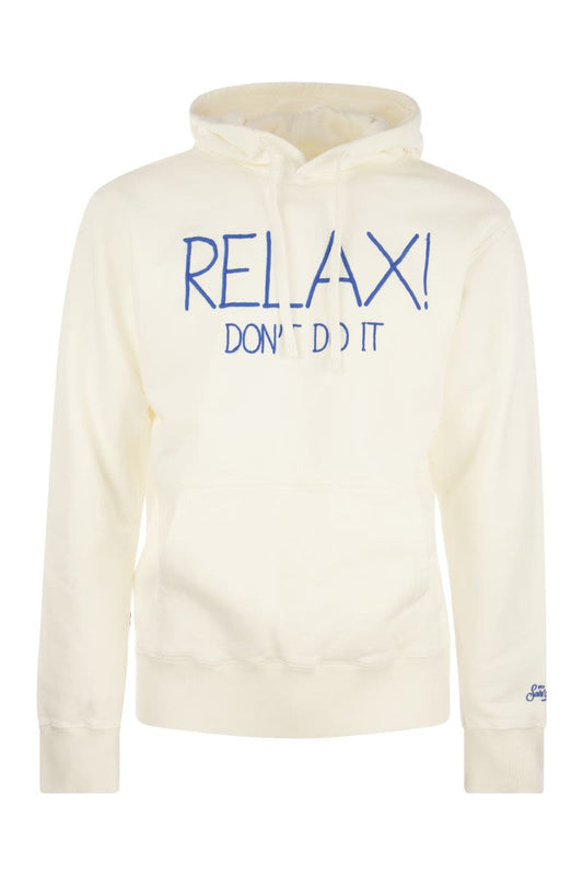 Hoodie with embroidered lettering - VOGUERINI