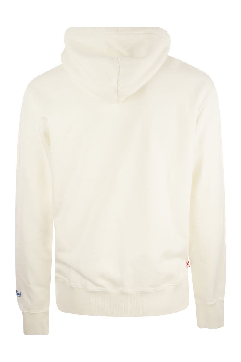 Hoodie with embroidered lettering - VOGUERINI