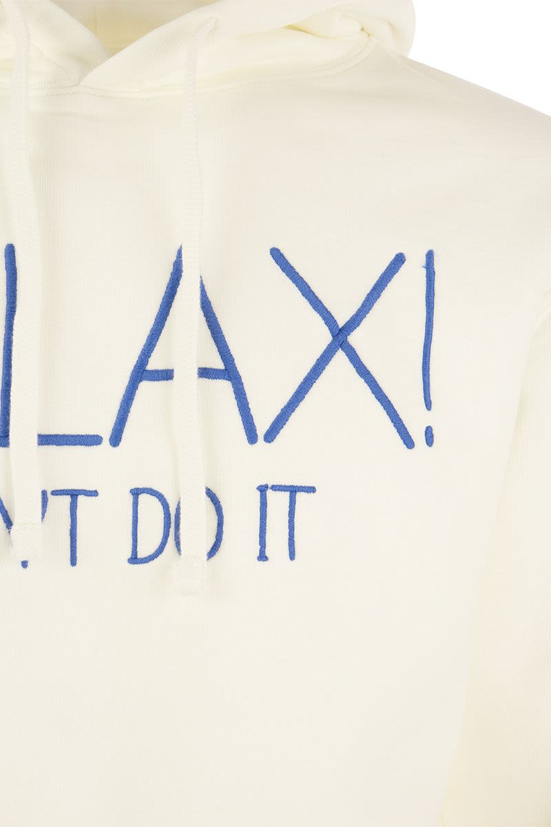 Hoodie with embroidered lettering - VOGUERINI