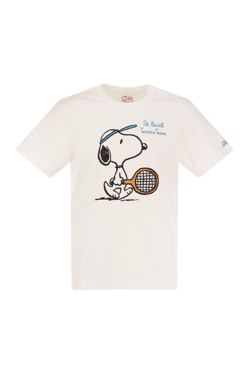 Cotton T-shirt with SNOOPY TENNIS print - VOGUERINI