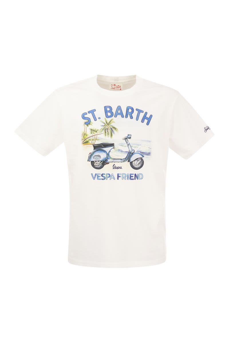 Cotton T-shirt with VESPA FRIEND print - VOGUERINI