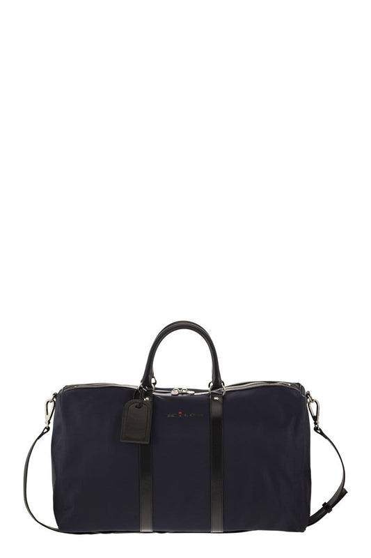 Nylon weekend bag with leather details - VOGUERINI