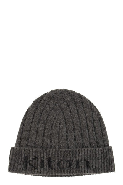 Ribbed cashmere knit hat - VOGUERINI