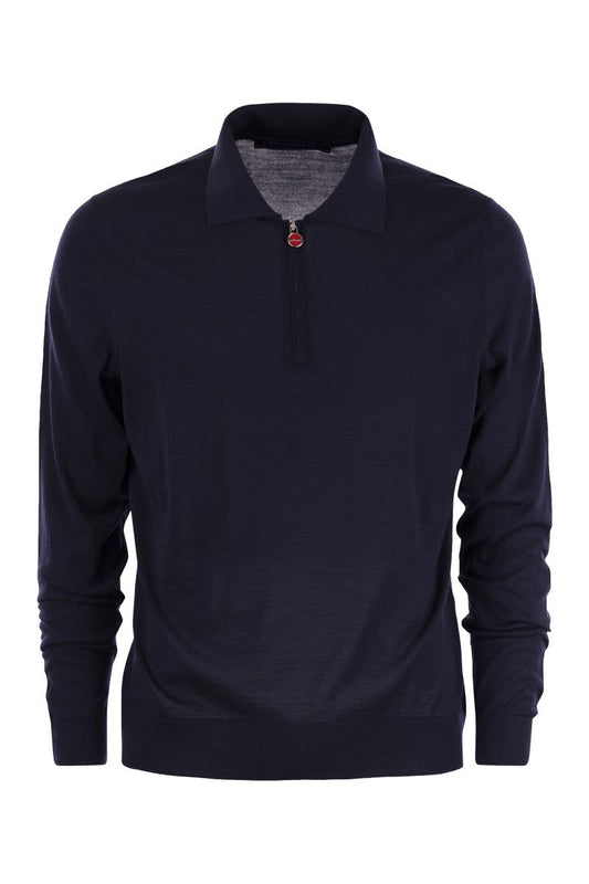 Long-sleeved wool polo shirt - VOGUERINI