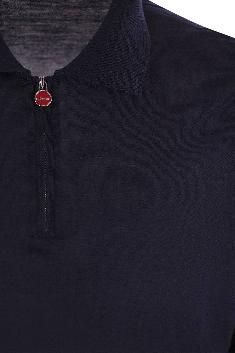 Long-sleeved wool polo shirt - VOGUERINI