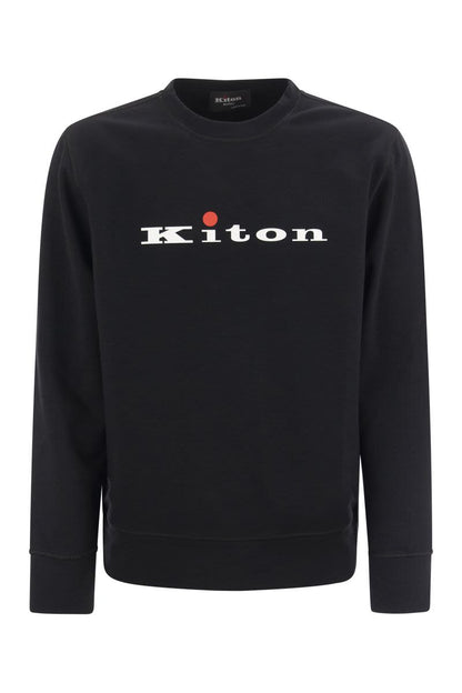 Cotton crewneck sweatshirt with Logo - VOGUERINI