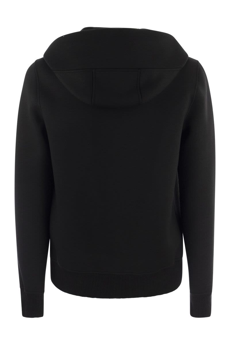 Stretch viscose sweatshirt with zip and hood - VOGUERINI