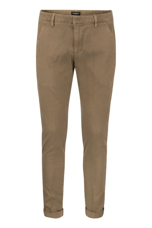 GAUBERT - Slim-fit gabardine trousers - VOGUERINI