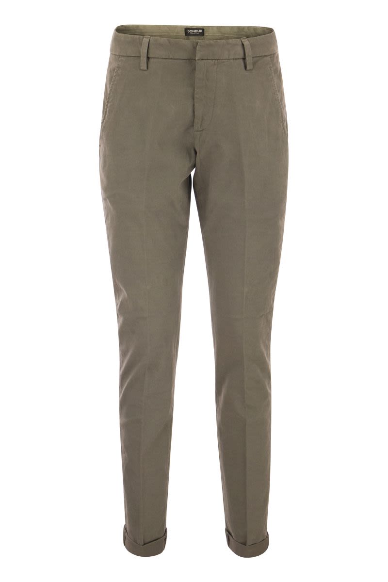 GAUBERT - Slim-fit gabardine trousers - VOGUERINI